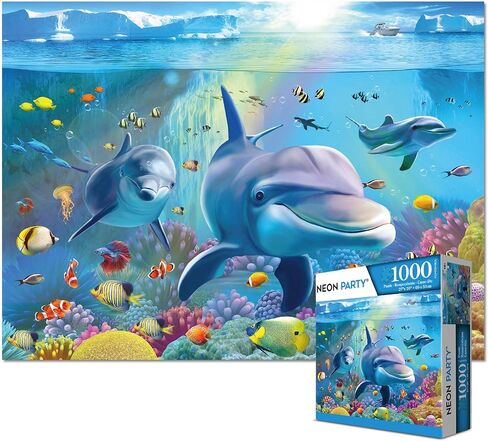 ألغاز حفلات نيون للبالغين والأطفال 1000 قطعة، لعبة بطاقات PZ1000-CARD in Saudi Arabia