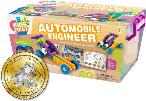 Thames & Kosmos Kids First Automobile Engineer Kit | STEM | 32 Page Full-Color Illustrated Storybook | Ages 3+ | Preschoolers & Kindergartners | Develop Fine Motor Skills | Parents’ Choice Gold Award in Saudi Arabia