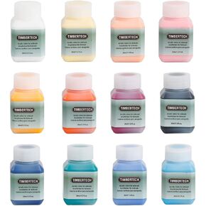 طلاء البخاخة الأكريليك TIMBERTECH Ⅱ، مجموعة ألوان البخاخة الاحترافية، طلاء نموذج أكريليك 12 × 30 مل، أساس مائي سريع الجفاف، للفنانين والطلاب والمبتدئين in Kuwait