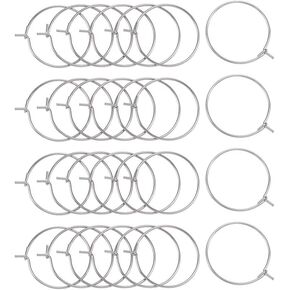 LiQunSweet Stainless Steel Brass Alloy Earrings Hoop Rings Wine Glass Charm