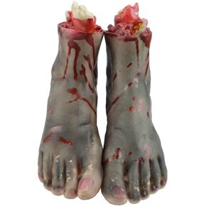 Vocoliday Halloween Fake Severed Hands Halloween Fake Severed Feet for Halloween Horror Scary Party Props Decoration (1 Pair Fake Severed Hands)
