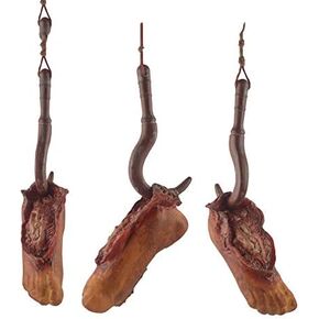 Hosfairy Halloween Props Tattered Fingers/Bat/Brain/with Hooks Tattered Foot/Mouse/Small Hand/Small Foot/Liver/Heart/Eyeball/Spider for Party Supplies (1Pcs Pig)
