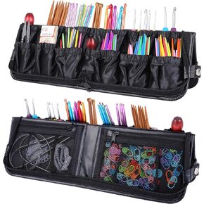Crochet Hook Case Crochet Hook Organizer Portable Crochet Hook Holder Knitting Needles Case Travel Storage Bag for Knitting Needles, Knitting Accessories (Bag Only!) in Kuwait