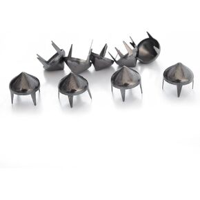 Trimming Shop Gun Metal/أسود عالي المخروط سبايك ترصيع المسامير زينة للحقيبة والحزام والجلد - ترصيع مسننة لموسيقى البانك روك أو المعدن القوطي - 9 مم in Kuwait