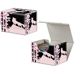 صندوق بطاقات Dikoer، صندوق MTG Commander Deck Box لبطاقات التداول، أكثر من 100 بطاقة بأكمام مع صندوق تخزين البطاقات المغناطيسية من جلد البولي يوريثان لبطاقات TCG CCG السحرية - نسر على العلم الأمريكي in Kuwait