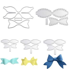 Luckkyme 5 Set Bow Tie Cutting Dies, Bows Die Stencil Metal Die Cuts for Card Making DIY Bow Craft in Saudi Arabia