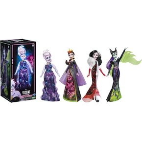 Hasbro Disney Princess Disney Villains Black and Brights Collection, Fashion Doll 4 Pack, Toy for Kids 5 Years Old and Up, Amazon Exclusive, F5120 in Saudi Arabia