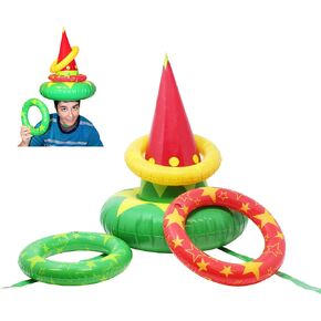 JOYIN Inflatable Elf Hat Christmas Ring Toss Game Set,Holiday Party Favors for Christmas Parties Games Toy in Kuwait