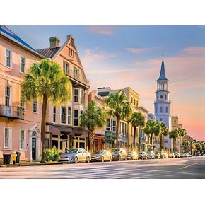 IPISSOI USA Downtown Diamond Painting Kits, Historic Downtown Area of Charleston South Carolina USA, 5D DIY Full Drill Diamond Art Set for Home Wall Decor Adults and Kids 12 x 16 Inch in Kuwait