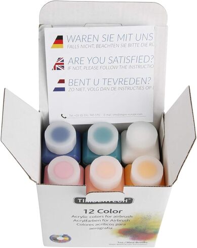 طلاء البخاخة الأكريليك TIMBERTECH Ⅱ، مجموعة ألوان البخاخة الاحترافية، طلاء نموذج أكريليك 12 × 30 مل، أساس مائي سريع الجفاف، للفنانين والطلاب والمبتدئين in Kuwait