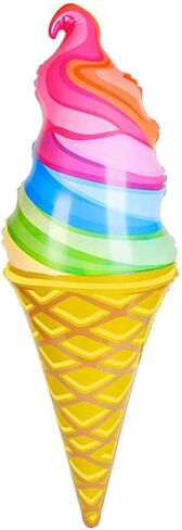 The Dreidel Company Rainbow Ice Cream Cones Inflate 36" (6-Pack) in Saudi Arabia