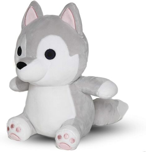 Avocatt Gray Wolf Plush Toy - 10 Inches Plushie Stuffed Animal - Hug and Cuddle with Squishy Soft Fabric and Stuffing for Boys and Girls in Saudi Arabia
