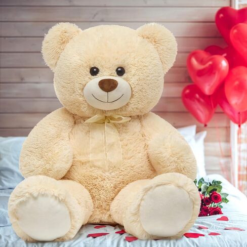 morismos العملاق تيدي بير محشوة الحيوان-35.4 '' كبير تيدي بير، لينة كبيرة تيدي بير لعبة أفخم، الوردي محشوة تيدي بير، حيوان محشو كبير لفتاة صبي صديقة عيد الحب in Kuwait