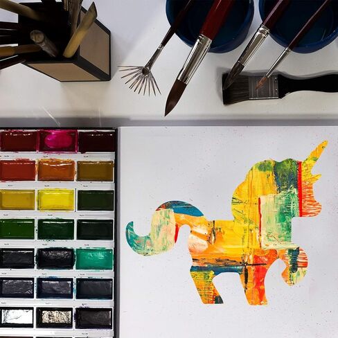 9 Pieces Unicorn Stencils Plastic Kids Drawing Stencil Reusable Unicorn Template for DIY Craft Painting Drawing in Kuwait