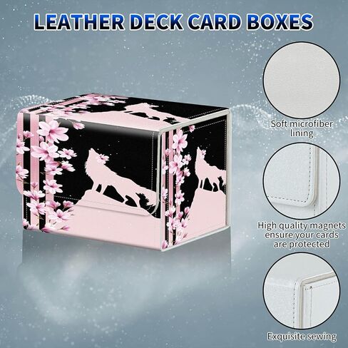 صندوق بطاقات Dikoer، صندوق MTG Commander Deck Box لبطاقات التداول، أكثر من 100 بطاقة بأكمام مع صندوق تخزين البطاقات المغناطيسية من جلد البولي يوريثان لبطاقات TCG CCG السحرية - نسر على العلم الأمريكي in Saudi Arabia