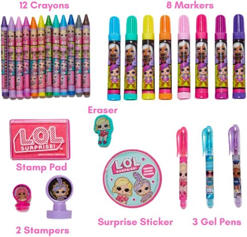 LOL Surprise Deluxe Activity Set for Kids with Carrying Tin, Coloring Sheets, Tattoos, Stickers, & Art Supplies, 200+ Pieces in Saudi Arabia