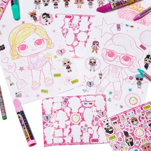 LOL Surprise Deluxe Activity Set for Kids with Carrying Tin, Coloring Sheets, Tattoos, Stickers, & Art Supplies, 200+ Pieces in Saudi Arabia