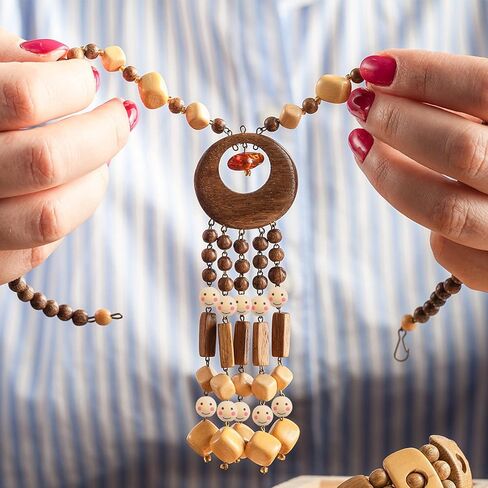 100pcs 16 mm Smile Face Natural Wood Beads Round Ball Smiley Wooden Spacer Beads Head Loose Crafts Beads for DIY Jewelry Making Chiristmas Tree Wreath Decoration, Hole: 4 mm in Kuwait