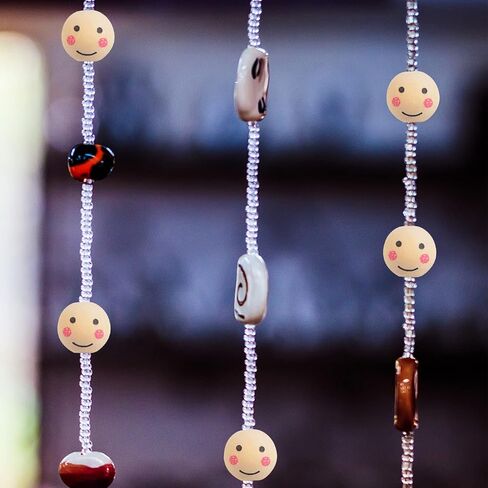 100pcs 16 mm Smile Face Natural Wood Beads Round Ball Smiley Wooden Spacer Beads Head Loose Crafts Beads for DIY Jewelry Making Chiristmas Tree Wreath Decoration, Hole: 4 mm in Kuwait