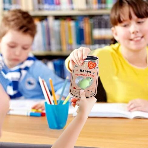 بطاقات عيد الحب iRugusa hapfyer للأطفال 60 حزمة مع ملصقات، بطاقات عيد الحب السعيدة للأطفال في المدرسة والفصول الدراسية - هدايا عيد الحب للأطفال (الحلوى أو الألعاب غير متضمنة) in Kuwait