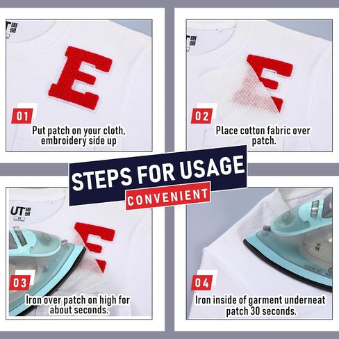 156 Pieces Chenille Letter Patches Iron on Large 3.2"H x 2.4"W College Varsity Letters Patches for Clothing Embroidered Trimmed Preppy Alphabet Patches for Letterman Jackets Jeans (White, Red, Blue) in Saudi Arabia