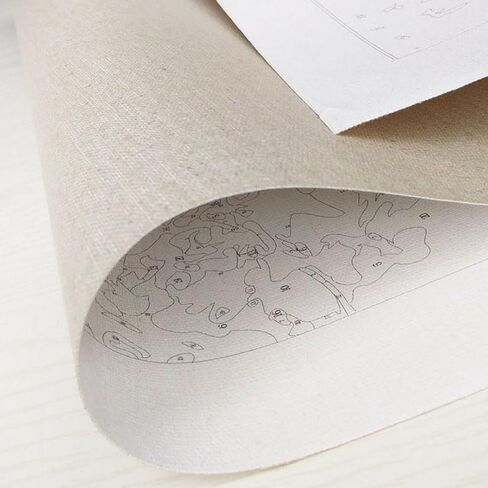 مجموعة التلوين حسب الأرقام للبالغين - مزهرية زهرة أرجوانية | مجموعة طلاء بالرقم على قماش للمبتدئين | ديكور حائط المنزل | قماش مطبوع بجودة عالية 50.8 سم × 40.64 سم، 3 فرش، طلاء أكريليك in Kuwait