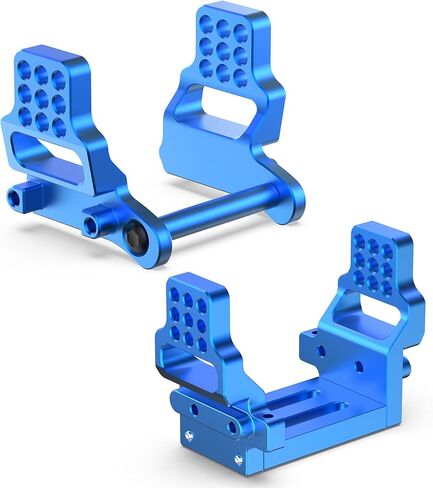 حامل صدمات أمامي وخلفي متعدد الفتحات من COOWOO للسيارات الزاحفة 1/18 TRX-4M RC - سبائك الألومنيوم، قوة معززة، تعليق قابل للتخصيص، وأداء محسن، أزرق in Kuwait