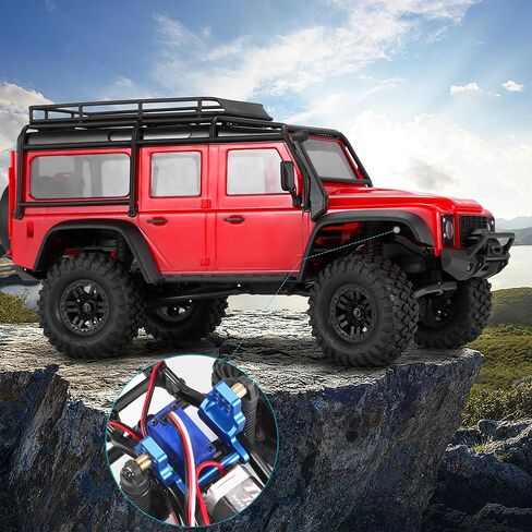 حامل صدمات أمامي وخلفي متعدد الفتحات من COOWOO للسيارات الزاحفة 1/18 TRX-4M RC - سبائك الألومنيوم، قوة معززة، تعليق قابل للتخصيص، وأداء محسن، أزرق in Kuwait