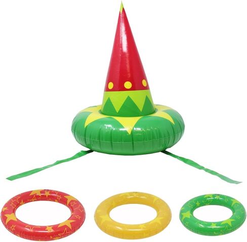 JOYIN Inflatable Elf Hat Christmas Ring Toss Game Set,Holiday Party Favors for Christmas Parties Games Toy in Kuwait