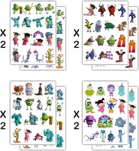 8 ورقات من العاب الوشم المؤقت للاطفال من لوازم حفلات اعياد الميلاد الجامعية وهدايا الحفلات لتزيين الحفلات in Kuwait