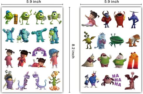 8 ورقات من العاب الوشم المؤقت للاطفال من لوازم حفلات اعياد الميلاد الجامعية وهدايا الحفلات لتزيين الحفلات in Kuwait