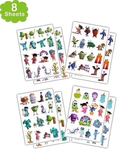 8 ورقات من العاب الوشم المؤقت للاطفال من لوازم حفلات اعياد الميلاد الجامعية وهدايا الحفلات لتزيين الحفلات in Kuwait