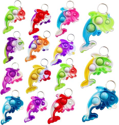 سلسلة مفاتيح فقاعات صغيرة الحجم من colorbopop هدية تململ، هدايا حفلات الأخطبوط، طلاب الفصول الدراسية بنين بنات هدايا عيد ميلاد صغيرة in Kuwait