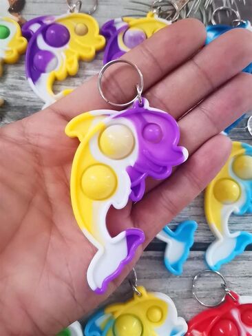 سلسلة مفاتيح فقاعات صغيرة الحجم من colorbopop هدية تململ، هدايا حفلات الأخطبوط، طلاب الفصول الدراسية بنين بنات هدايا عيد ميلاد صغيرة in Kuwait