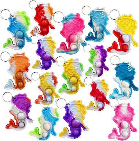 colorbopop Bulk Mini pop Bubble Keychain Fidget Present,octopus Party Favors,Classroom Students Boys Girls Birthday Small Gifts in Kuwait