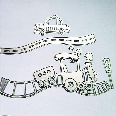 مجموعة قطار السكك الحديدية للسيارات يموت قطع معدنية لسجل القصاصات وصنع بطاقات عيد ميلاد أطفال حرفية عيد الميلاد يموت قطع in Kuwait