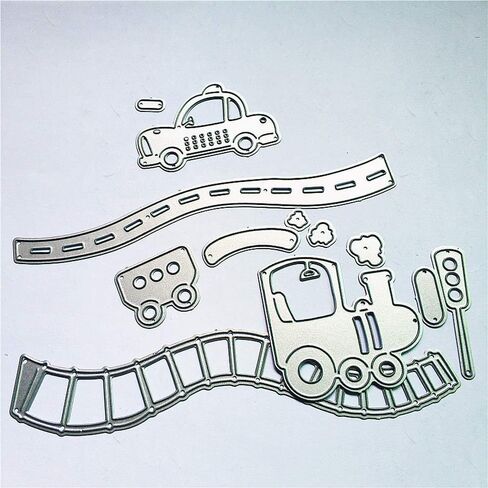 مجموعة قطار السكك الحديدية للسيارات يموت قطع معدنية لسجل القصاصات وصنع بطاقات عيد ميلاد أطفال حرفية عيد الميلاد يموت قطع in Kuwait