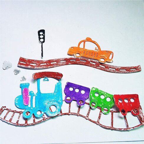 مجموعة قطار السكك الحديدية للسيارات يموت قطع معدنية لسجل القصاصات وصنع بطاقات عيد ميلاد أطفال حرفية عيد الميلاد يموت قطع in Kuwait