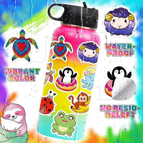 300 PCS Cute Animal Stickers,Animal Stickers for Kids,Waterproof Kawaii Stickers for Water Bottles Laptop Skateboard in Kuwait