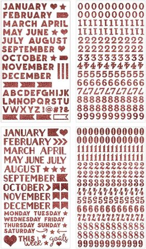 Prima Marketing 655350596729 Amelia Rose-Glitter Stickers, RED in Saudi Arabia