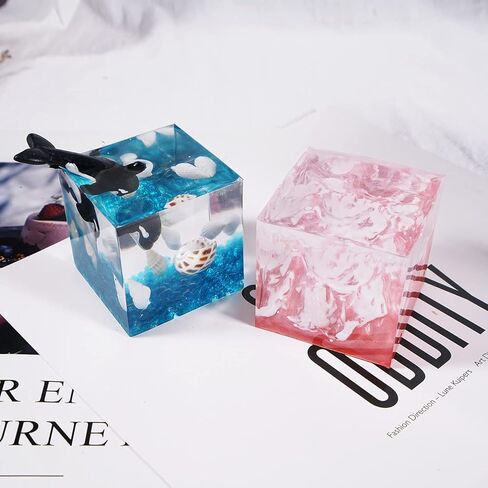 LUXWIN 5 قطع/مجموعة قوالب الراتنج المربعة 5 أحجام مختلفة مكعب سيليكون قوالب الراتنج الصب لصنع الصابون in Kuwait