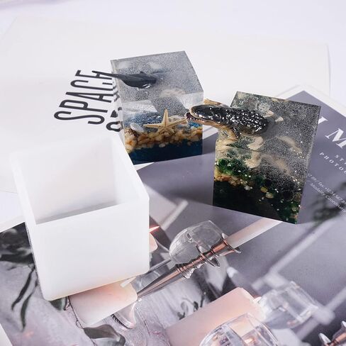 LUXWIN 5 قطع/مجموعة قوالب الراتنج المربعة 5 أحجام مختلفة مكعب سيليكون قوالب الراتنج الصب لصنع الصابون in Kuwait