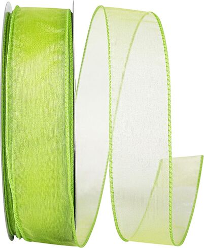 Reliant Ribbon 99908W-058-40K Sheer Lovely Value Wired Edge Ribbon, 2-1/2 Inch X 50 Yards, Orange in Saudi Arabia
