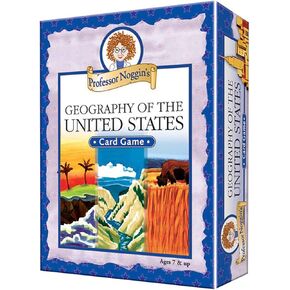 لعبة بطاقات بروفيسور نوجين جغرافيا الولايات المتحدة - لعبة بطاقات تعليمية قائمة على التوافه للاطفال - التوافه، صواب ام خطأ، وخيارات متعددة - للاعمار من 7 سنوات فما فوق - تحتوي على 30 بطاقة التوافه in Kuwait