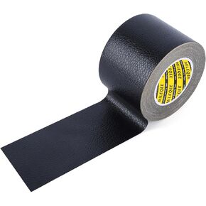 Leather Repair Patch, Repairing Sofas,2.36x197in, Couches, Clothes Repair Anti Scratch Waterproof Black, Self-Adhesive Leather Tape with Fabric Mesh，Car Seats, First Aid Patch for Jackets