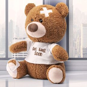 PREXTEX Get Well Soon 12 Inch/30cm Plush Bear - Soft Plush Bear for Kids, Get Well Soon Animal Gift for Men/Women - Great Christmas Gift for Boys and Girls in Kuwait