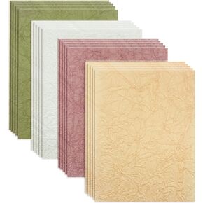 GLKTOPO 20 Sheets A4 Scrapbook Paper Textured Mulberry Decorative Paper Assorted Handmade Craft Papers Sheet for Card Making Scrapbooking Art Journaling Collage Album Picture DIY Art Supplies (A4)