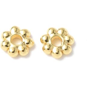 Stiesy 10 Pcs 18K Gold Plated Butterfly Beads Long-Lasting Plated Brass Beads Spacer Gold Beads for DIY Jewelry Making