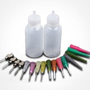 NationInFashion Jewelry Cleaner/Multi Purpose Precision Applicator Bottle Sets (2 Bottle + 16 Blunt Tips) for Art & Crafts in Saudi Arabia