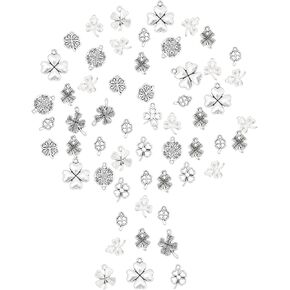 SUNNYCLUE 1 Box 80PCS 10 Styles Bird Tree Leaf Connector Charms Alloy Links Findings Chakra Craft Supplies for DIY Jewelry Bracelet Necklace Earring Making Crafting Accessories，Antique Bronze